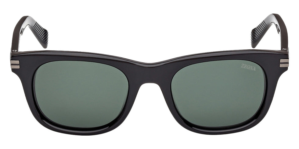 Ermenegildo Zegna EZ0281-F 01R 53 - Shiny Black / Green Polarized #id:ez0281f01r_s:100100