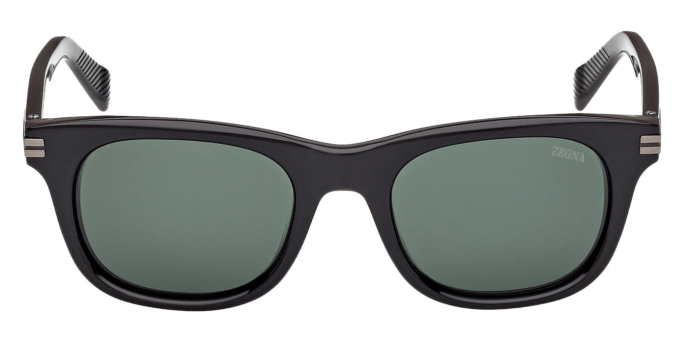 Ermenegildo Zegna EZ0281-F 01R 53 - Shiny Black / Green Polarized #id:ez0281f01r_s:100100