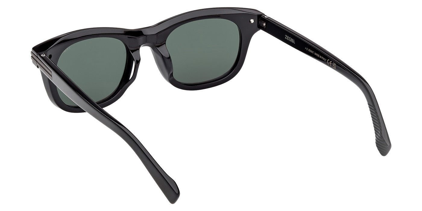 Ermenegildo Zegna EZ0281-F 01R 53 - Shiny Black / Green Polarized #id:ez0281f01r_s:100115