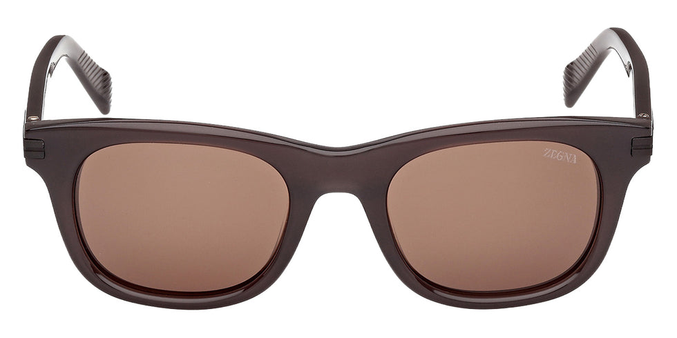 Ermenegildo Zegna EZ0281-F 48E 53 - Shiny Dark Brown / Brown #id:ez0281f48e_s:104100
