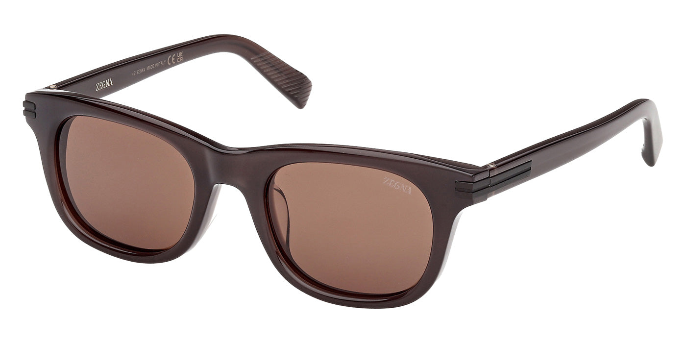 Ermenegildo Zegna EZ0281-F 48E 53 - Shiny Dark Brown / Brown #id:ez0281f48e_s:104105