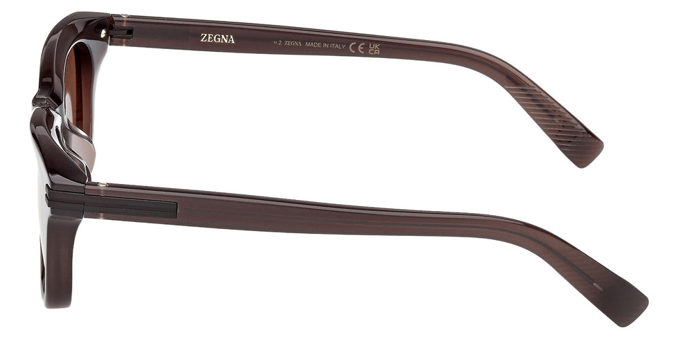 Ermenegildo Zegna EZ0281-F 48E 53 - Shiny Dark Brown / Brown #id:ez0281f48e_s:104110
