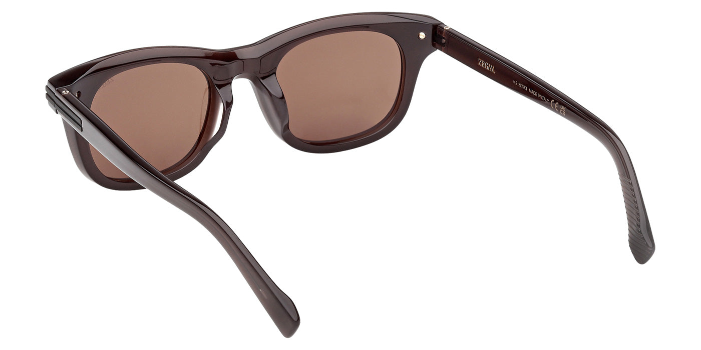 Ermenegildo Zegna EZ0281-F 48E 53 - Shiny Dark Brown / Brown #id:ez0281f48e_s:104115