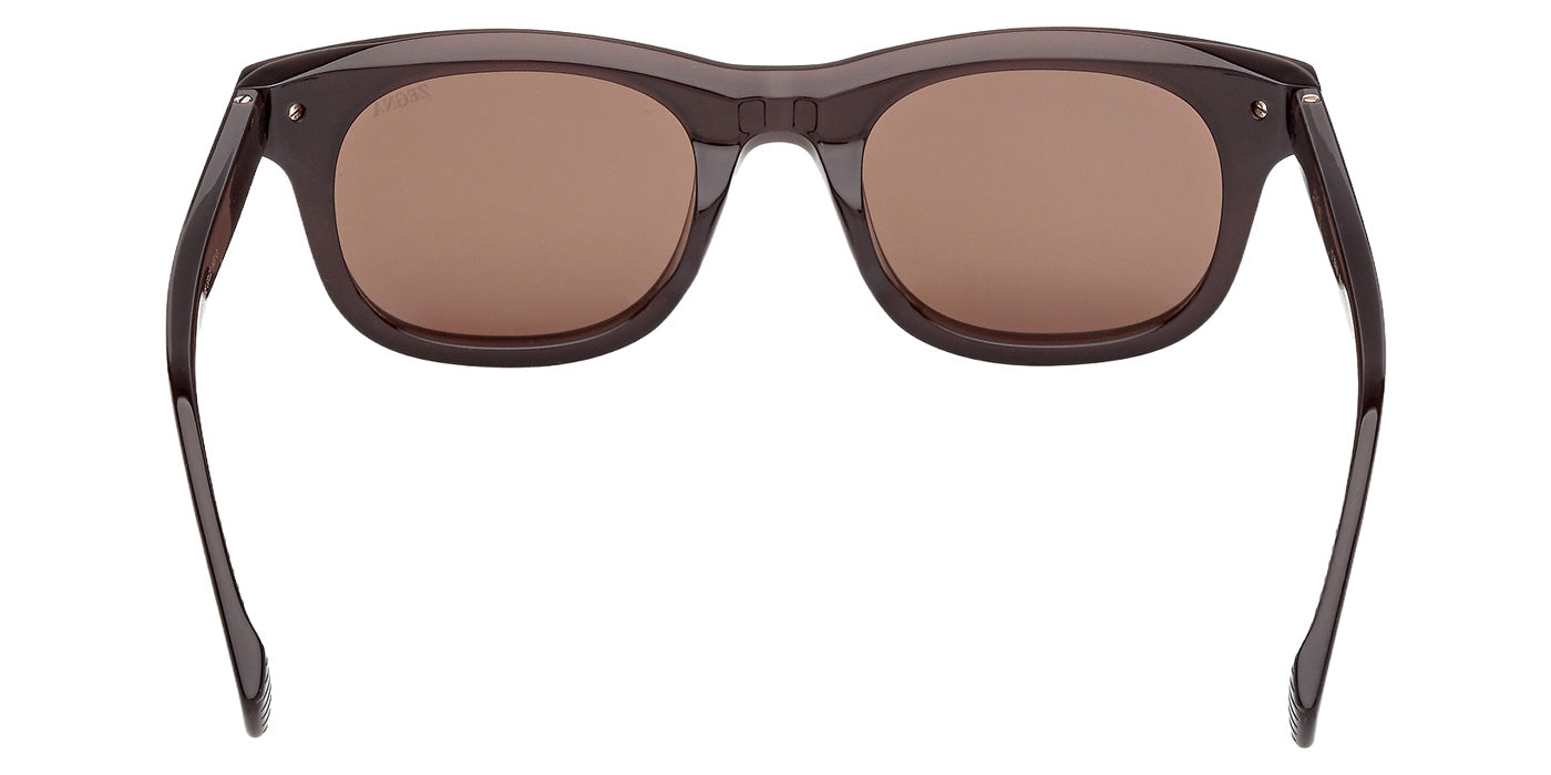 Ermenegildo Zegna EZ0281-F 48E 53 - Shiny Dark Brown / Brown #id:ez0281f48e_s:104120