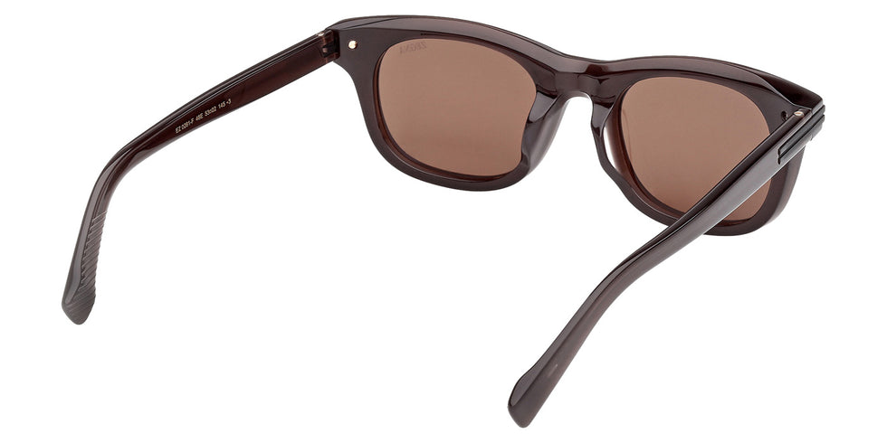 Ermenegildo Zegna EZ0281-F 48E 53 - Shiny Dark Brown / Brown #id:ez0281f48e_s:104125