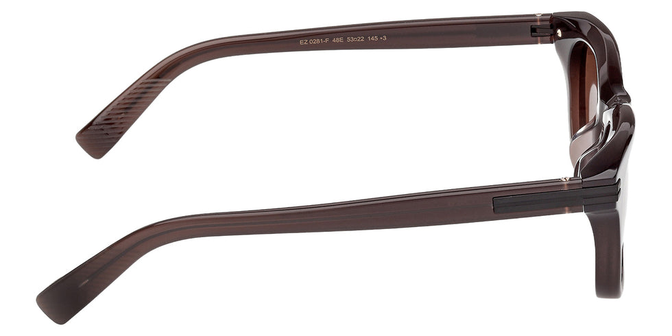 Ermenegildo Zegna EZ0281-F 48E 53 - Shiny Dark Brown / Brown #id:ez0281f48e_s:104130