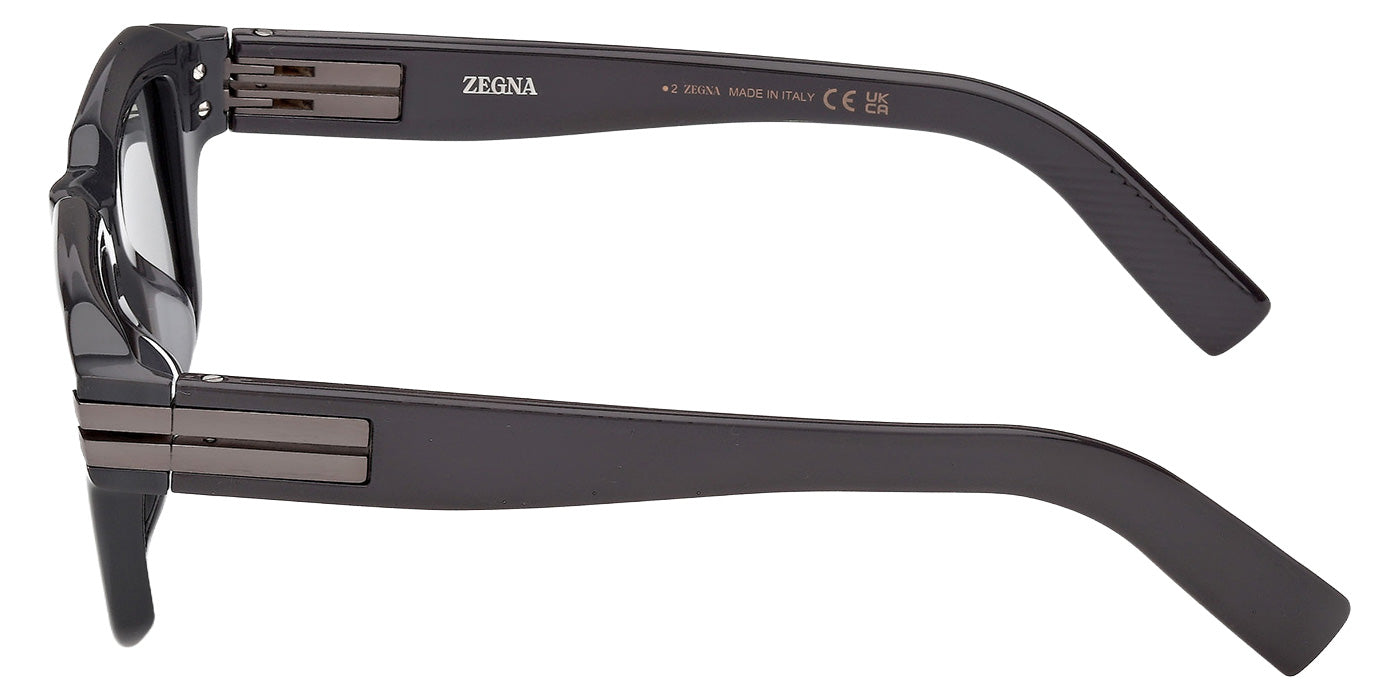 Ermenegildo Zegna EZ0283 20A 48 - Shiny Gray / Smoke #id:ez028320a_s:100110