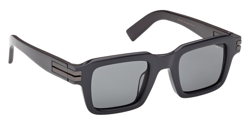Ermenegildo Zegna EZ0283 20A 48 - Shiny Gray / Smoke #id:ez028320a_s:100135