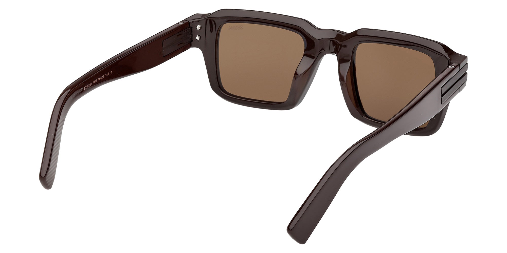 Ermenegildo Zegna EZ0283 48E 48 - Shiny Dark Brown / Brown 48E #id:ez028348e_s:100125