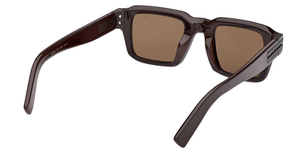 Ermenegildo Zegna EZ0283 48E 48 - Shiny Dark Brown / Brown 48E #id:ez028348e_s:100125