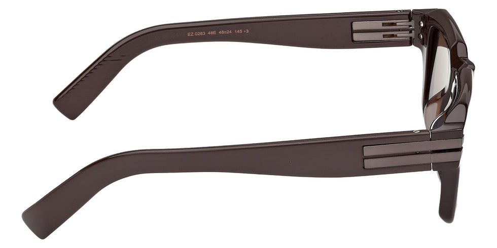 Ermenegildo Zegna EZ0283 48E 48 - Shiny Dark Brown / Brown 48E #id:ez028348e_s:100130