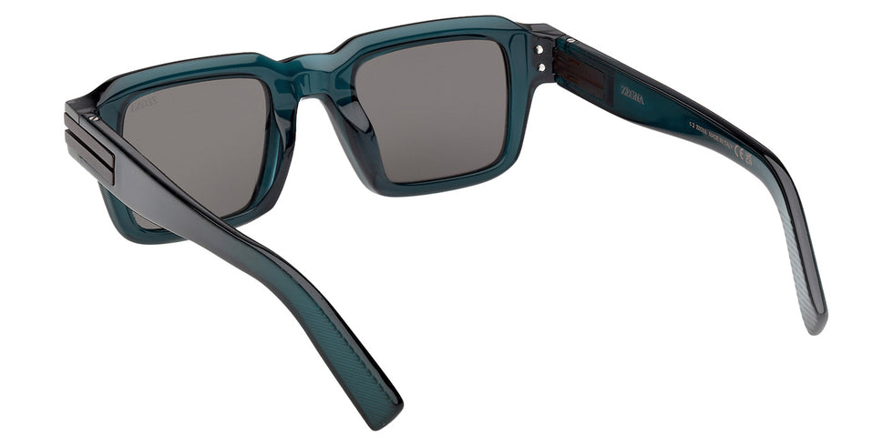 Ermenegildo Zegna EZ0283 96D 48 - Shiny Dark Green / Smoke Polarized #id:ez028396d_s:104115