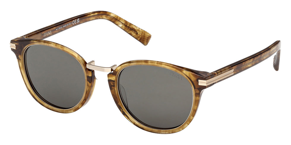 Ermenegildo Zegna EZ0284-H 47N 51 - Light Brown/Striped / Green #id:ez0284h47n_s:102105