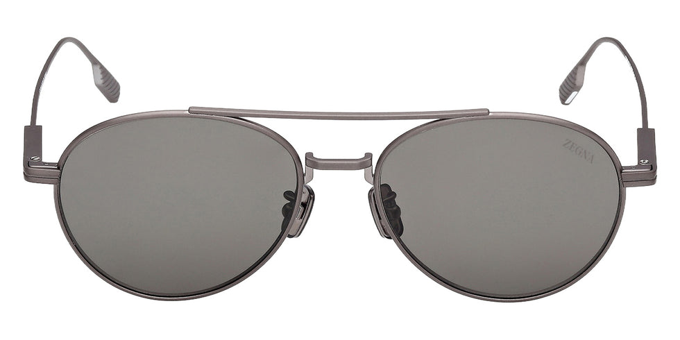 Ermenegildo Zegna EZ0288 09D 55 - Matte Gunmetal / Smoke Polarized #id:ez028809d_s:100100