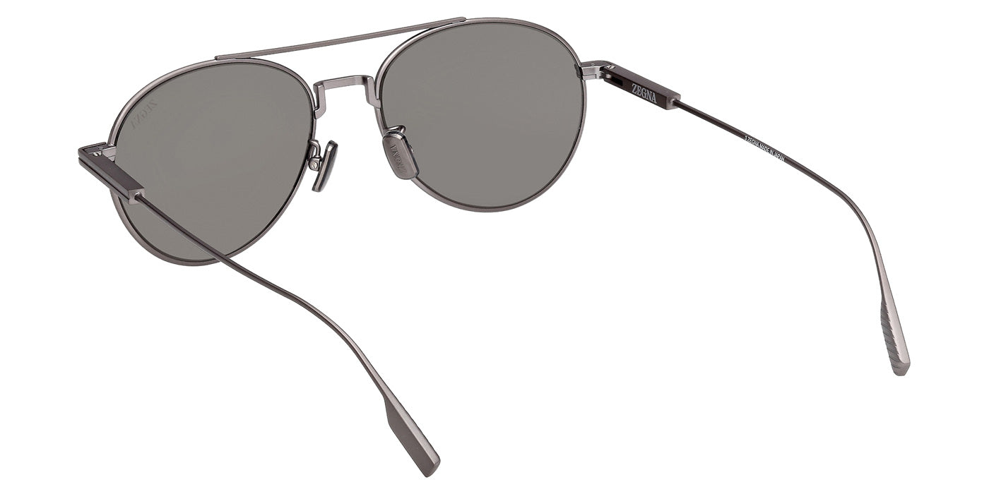 Ermenegildo Zegna EZ0288 09D 55 - Matte Gunmetal / Smoke Polarized #id:ez028809d_s:100115