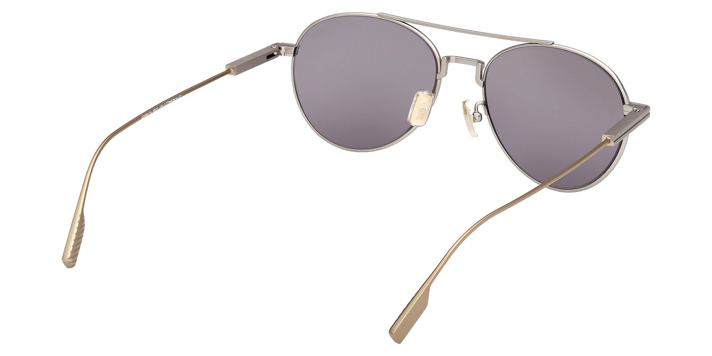 Ermenegildo Zegna EZ0288 17A 55 - Matte Palladium / Smoke #id:ez028817a_s:102125