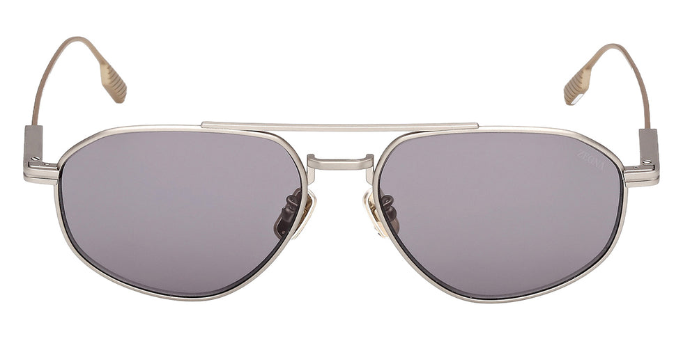 Ermenegildo Zegna EZ0289 17A 56 - Matte Palladium / Smoke #id:ez028917a_s:100100