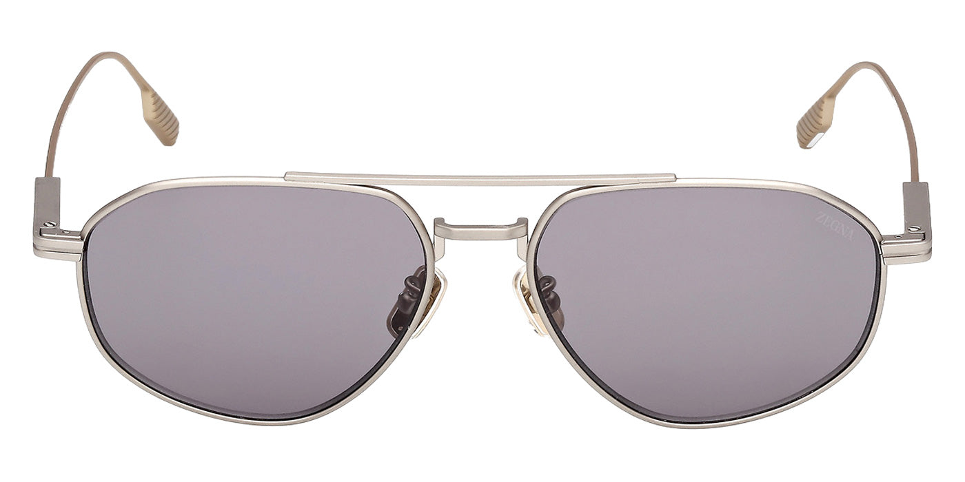 Ermenegildo Zegna EZ0289 17A 56 - Matte Palladium / Smoke #id:ez028917a_s:100100