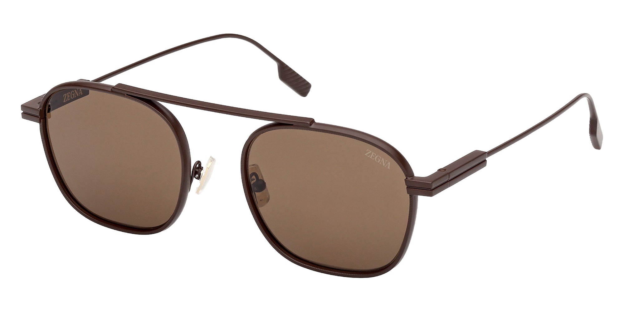 Ermenegildo Zegna EZ0290 49E 53 - Matte Dark Brown / Brown 49E #id:ez029049e_s:100105