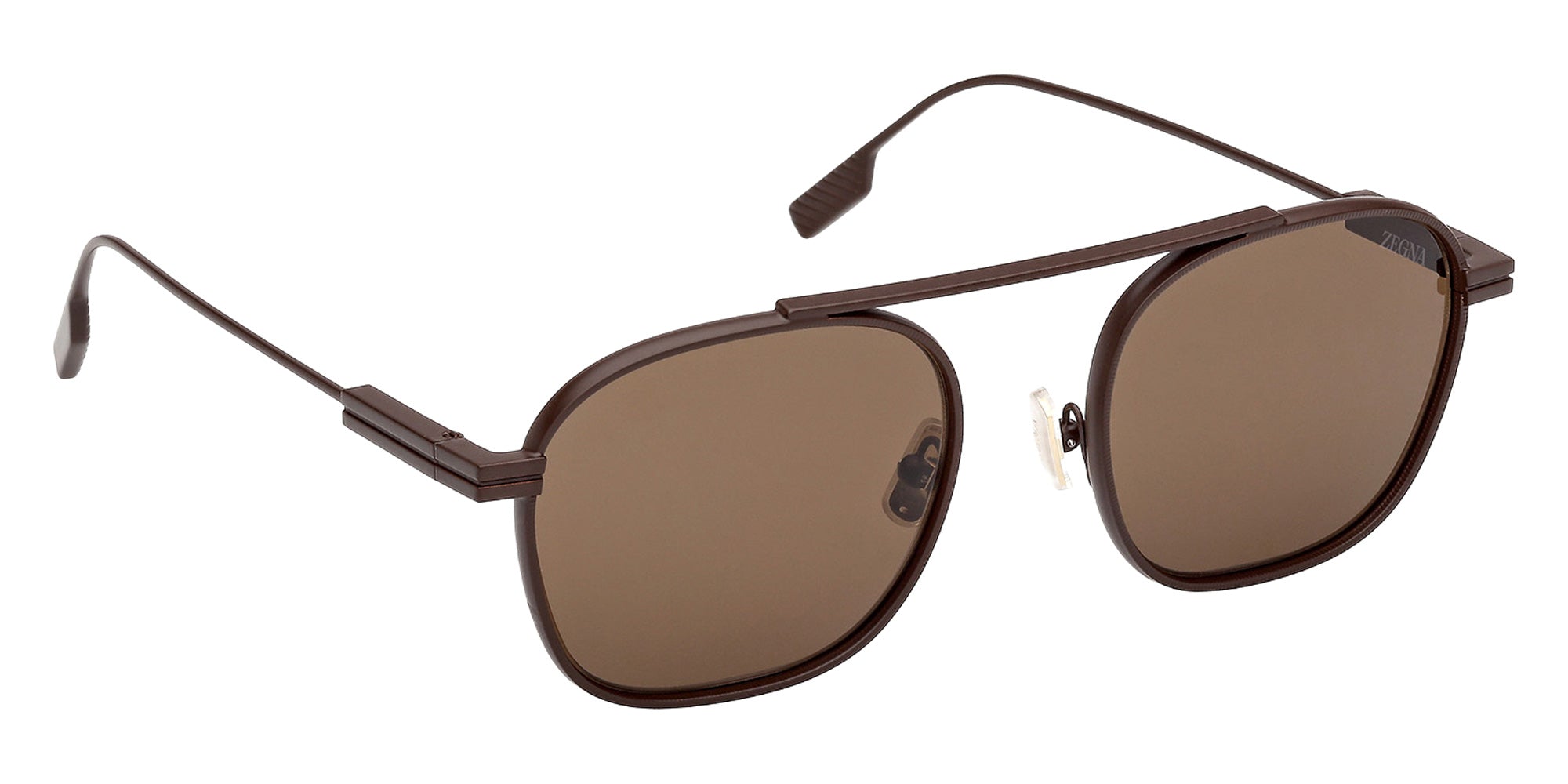 Ermenegildo Zegna EZ0290 49E 53 - Matte Dark Brown / Brown 49E #id:ez029049e_s:100135