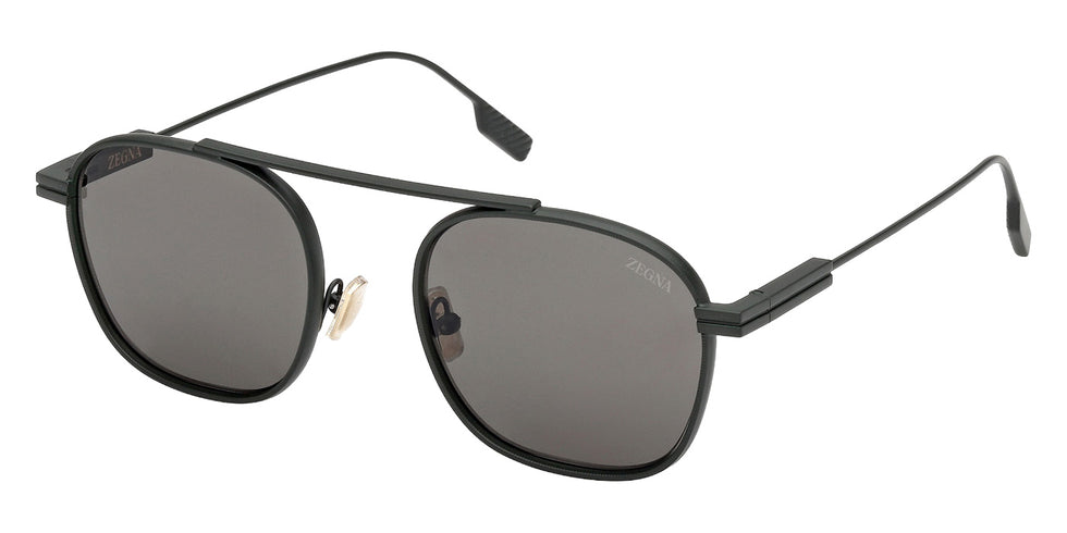 Ermenegildo Zegna EZ0290 97D 53 - Matte Dark Green / Smoke Polarized #id:ez029097d_s:104105