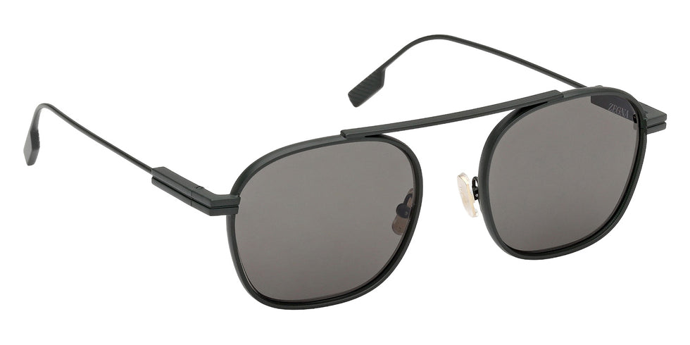 Ermenegildo Zegna EZ0290 97D 53 - Matte Dark Green / Smoke Polarized #id:ez029097d_s:104135