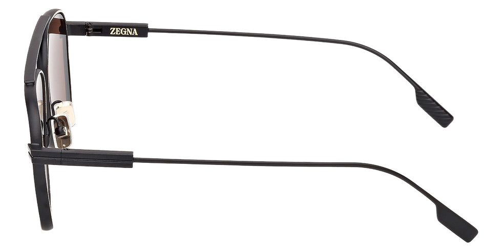 Ermenegildo Zegna EZ0291 02E 57 - Matte Black / Brown #id:ez029102e_s:100110