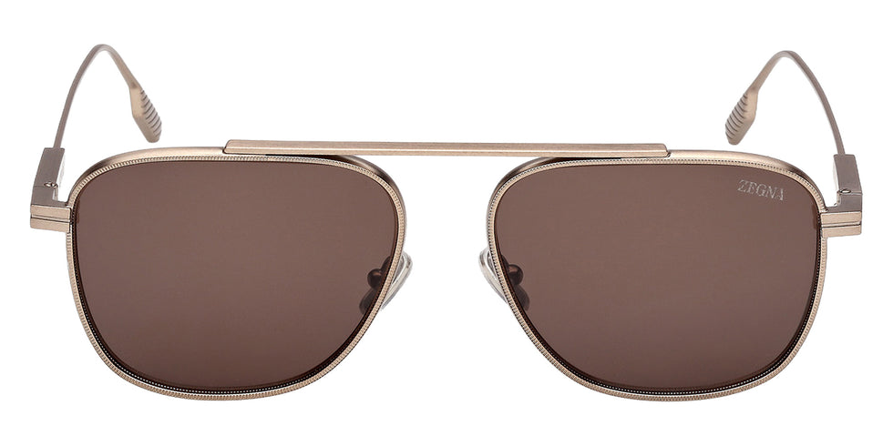 Ermenegildo Zegna EZ0291 35E 57 - Matte Light Brown / Brown 35E #id:ez029135e_s:100100