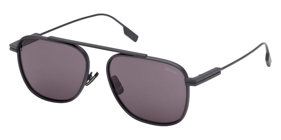 Ermenegildo Zegna EZ0291 91A 57 - Matte Blue / Smoke #id:ez029191a_s:104105