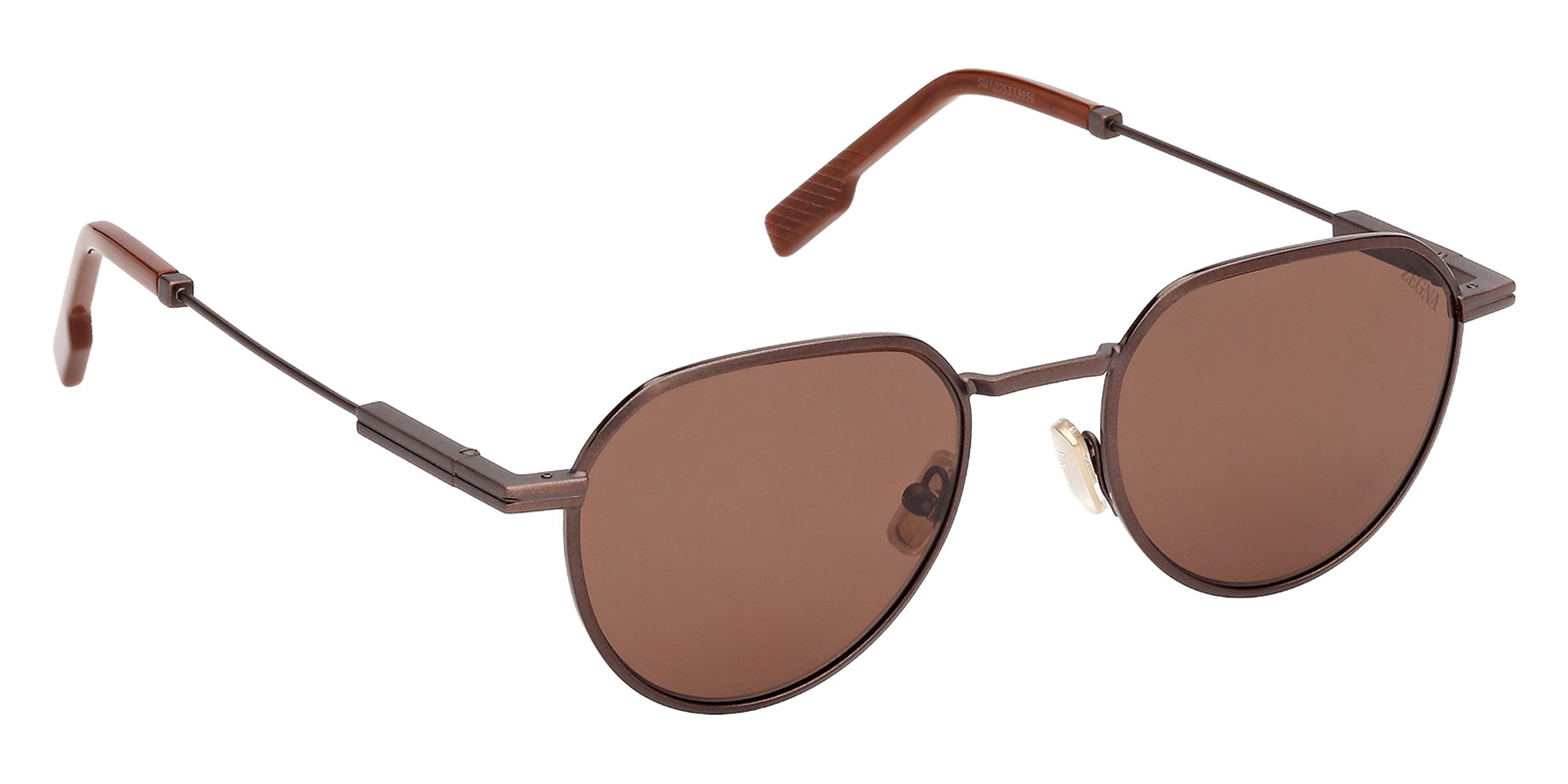 Ermenegildo Zegna EZ0297 37E 51 - Matte Antiqued Dark Bronze / Brown 37E #id:ez029737e_s:104135
