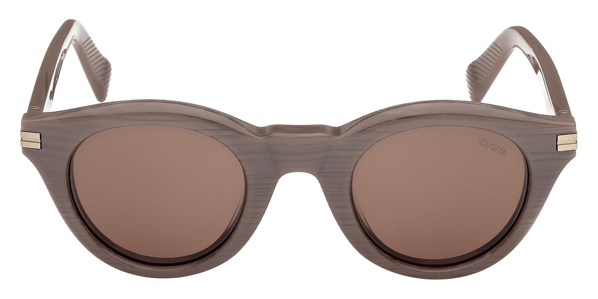 Ermenegildo Zegna EZ0302 59E 46 - Beige Brown/Striped / Brown 59E #id:ez030259e_s:106100