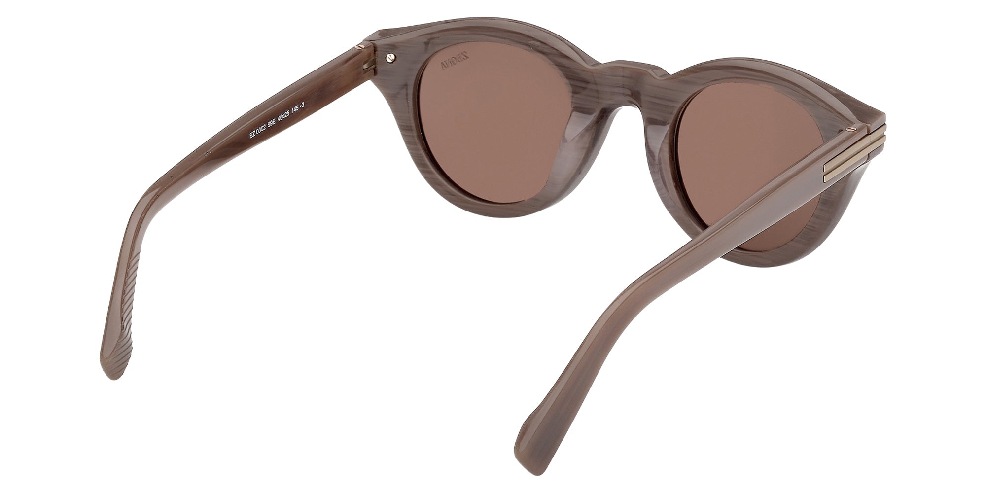 Ermenegildo Zegna EZ0302 59E 46 - Beige Brown/Striped / Brown 59E #id:ez030259e_s:106125