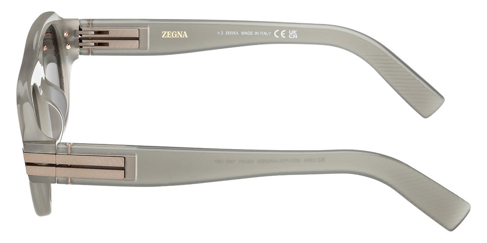 Ermenegildo Zegna EZ0304 20D 52 - Shiny Gray / Smoke Polarized #id:ez030420d_s:100110