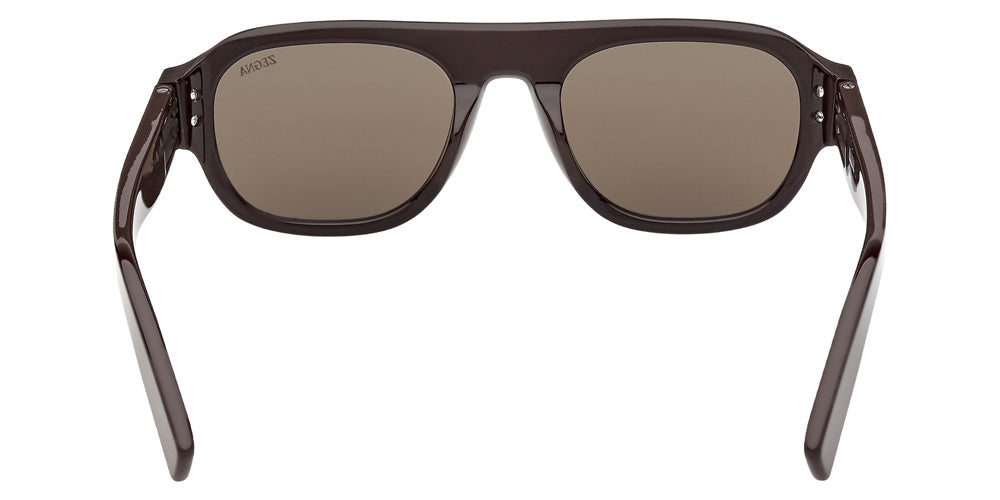 Ermenegildo Zegna EZ0304 48N 52 - Shiny Dark Brown / Green #id:ez030448n_s:102120