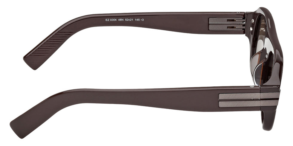 Ermenegildo Zegna EZ0304 48N 52 - Shiny Dark Brown / Green #id:ez030448n_s:102130