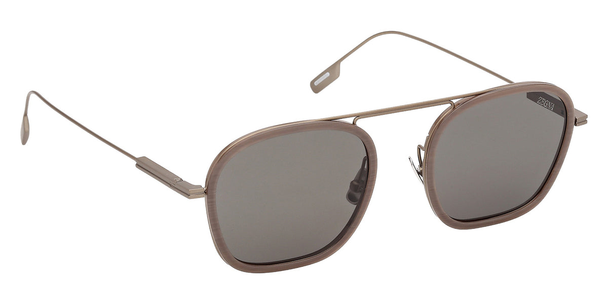 Ermenegildo Zegna EZ0306 59D 51 - Beige Brown/Striped / Smoke Polarized #id:ez030659d_s:100135