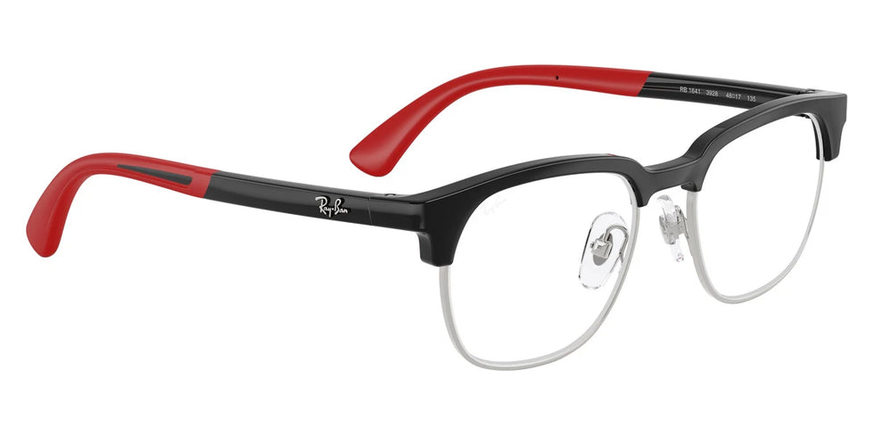 Ray-Ban RY1641 3928 46 - Black on Silver on Rubber Red