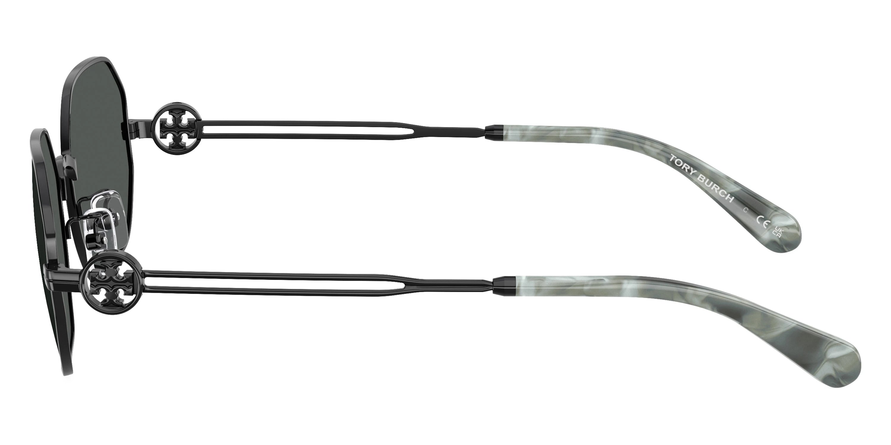 Tory Burch TY6113 328287 55 - Shiny Black / Dark Gray