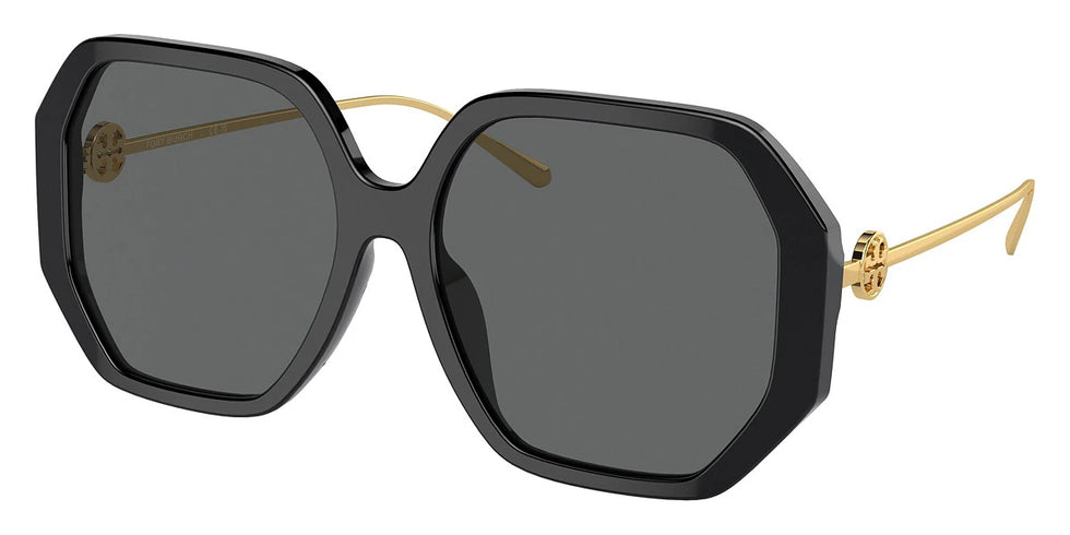 Tory Burch TY7204D 170987 57 - Black/Shiny Gold / Dark Gray
