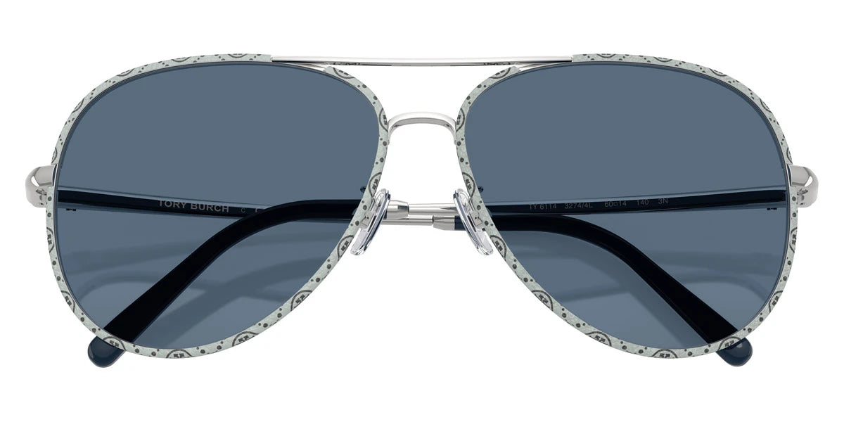 Tory Burch TY6114 32744L 58 - Silver / Navy Blue