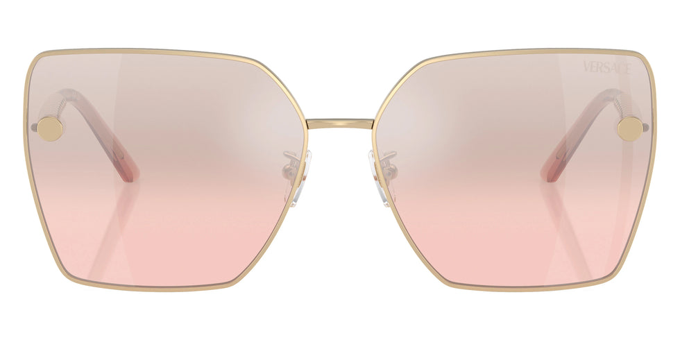 VERSACE VE2270D 12527E 63 - Pale Gold / Light Pink Mirrored Gradient Silver