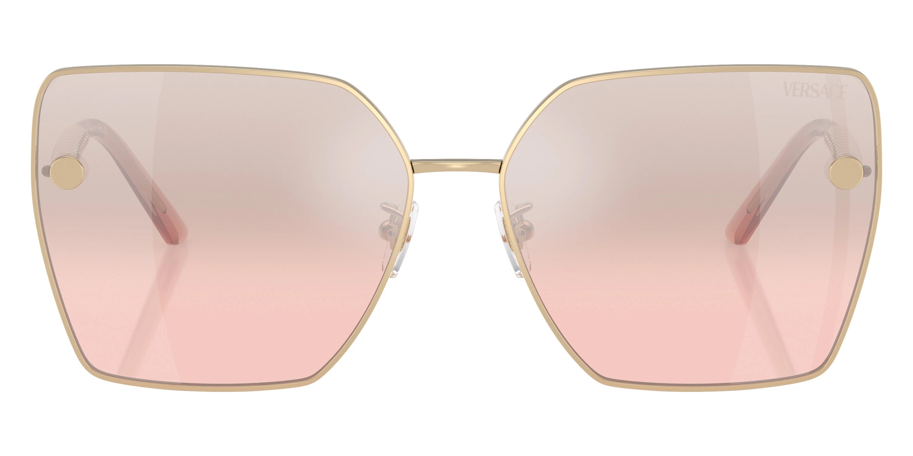 VERSACE VE2270D 12527E 63 - Pale Gold / Light Pink Mirrored Gradient Silver