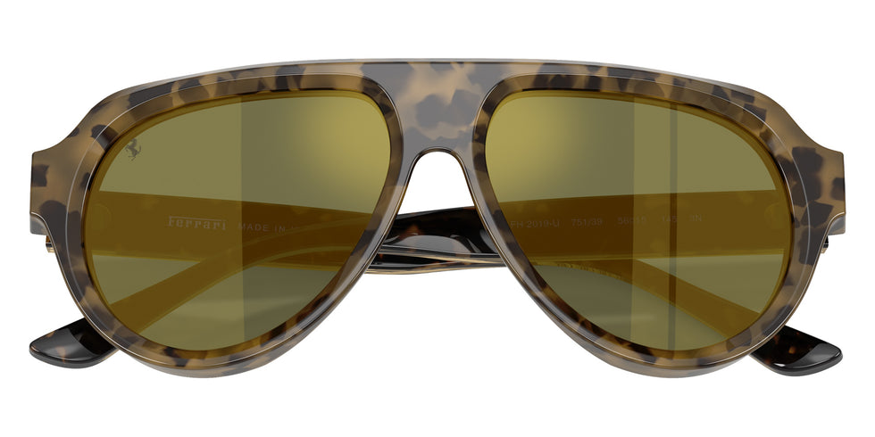 FERRARI FH2019U 751/39 56 - Brown Tortoise / Green Mirrored Gold #id:fh2019u75139_s:104125