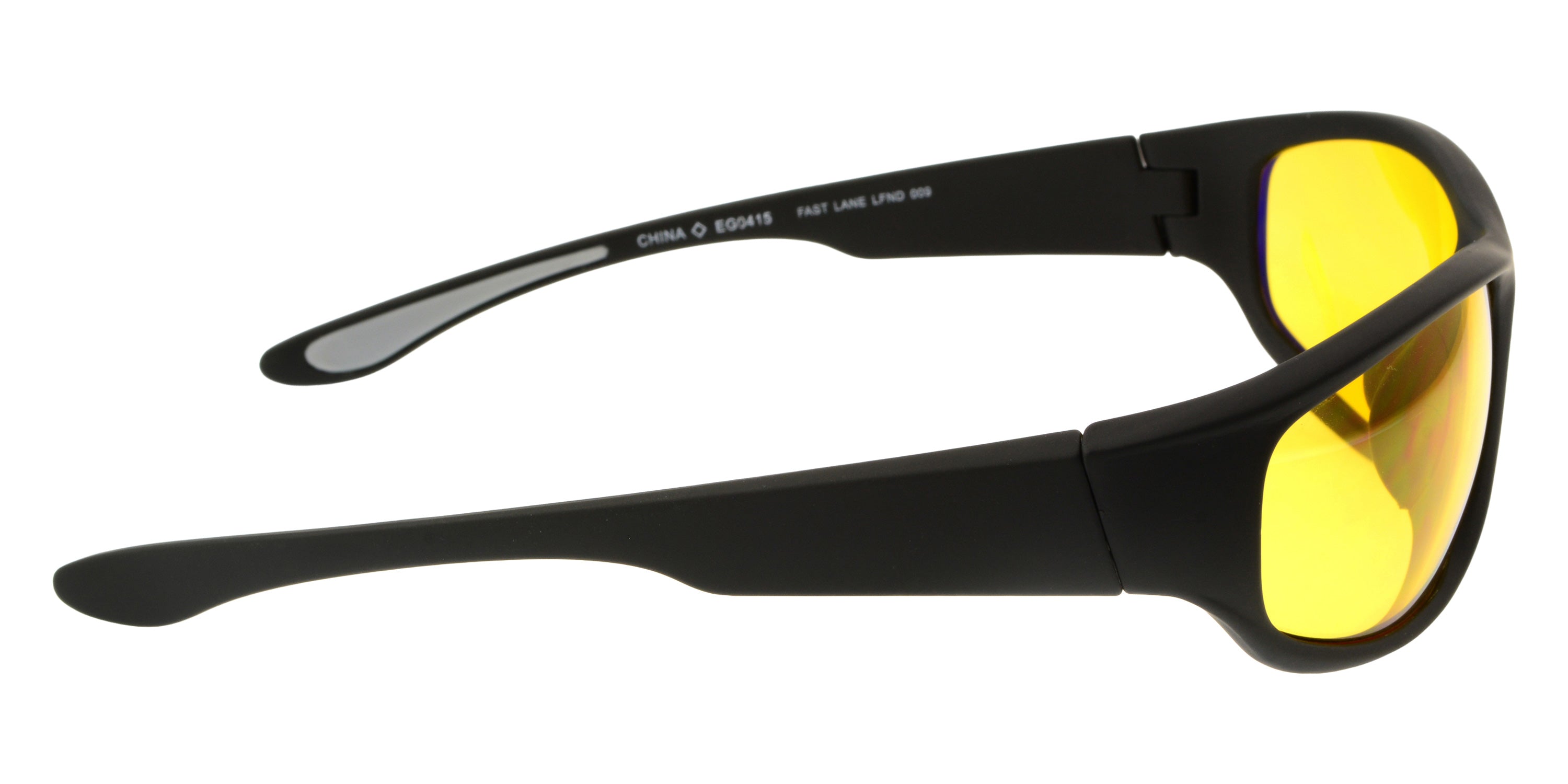 Foster Grant Fast Lane Night Drivers - Black / Yellow