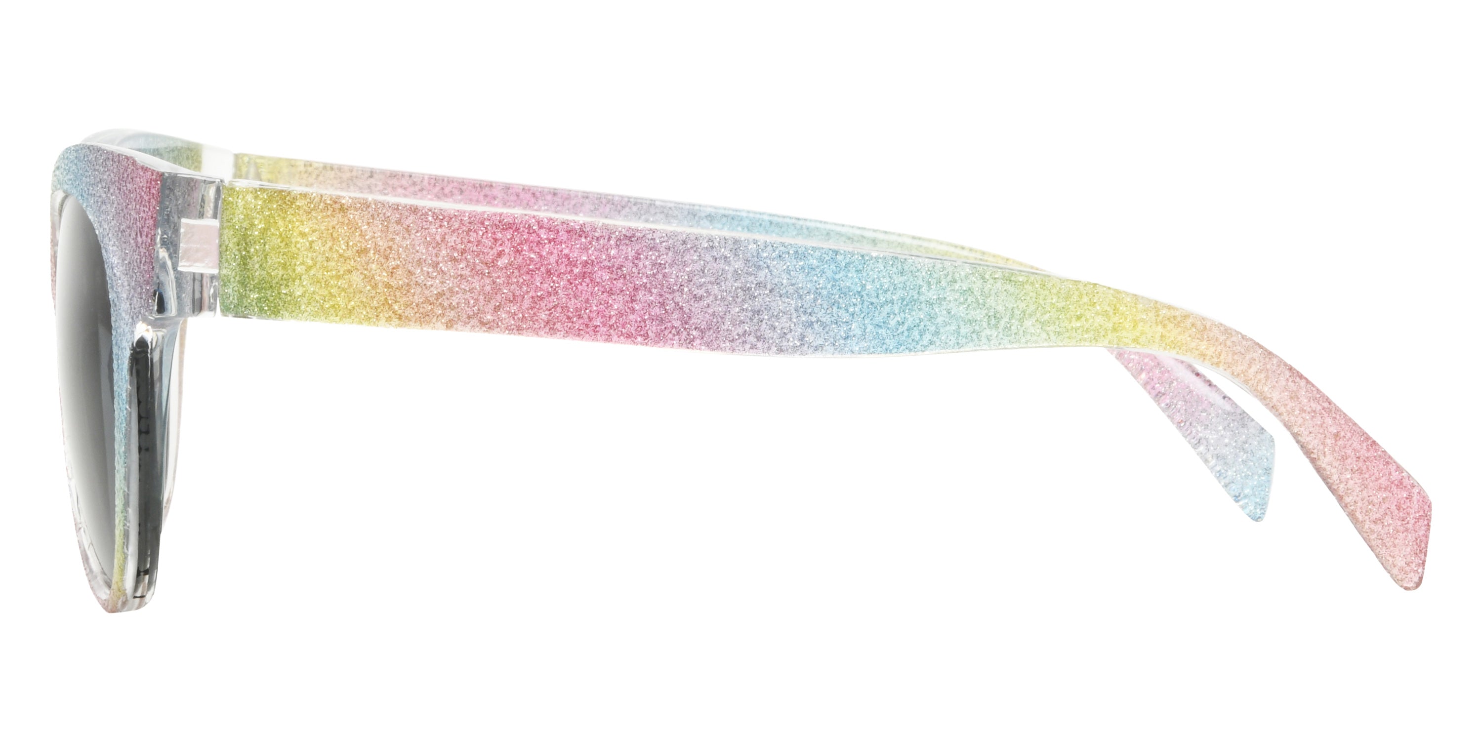 Foster Grant Kids 3D Gltiter Cat-Eye Sunglasses - Rainbow / Smoke