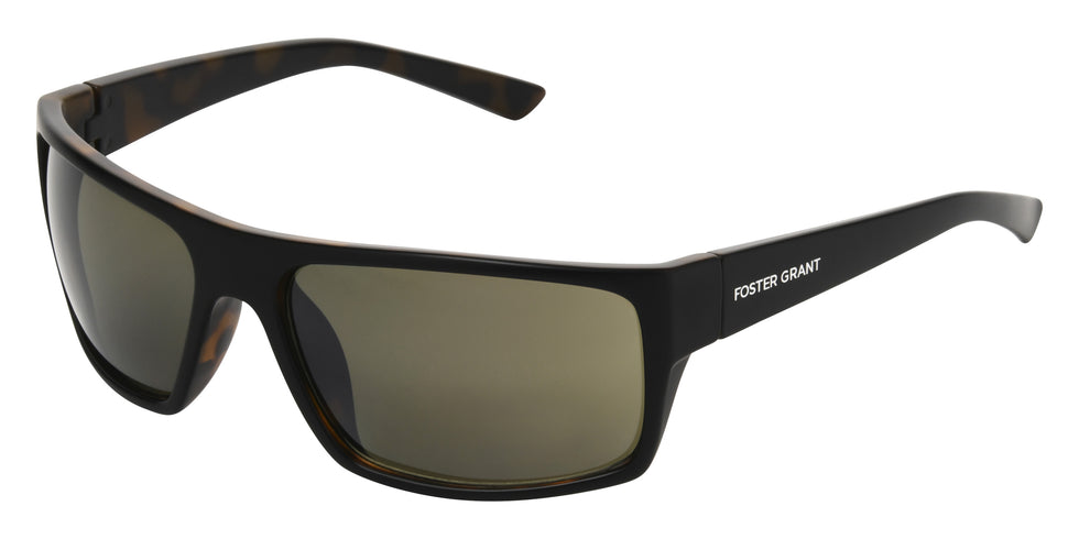 Foster Grant Lenses for Driving Wrap Sunglasses - Black / Smoke