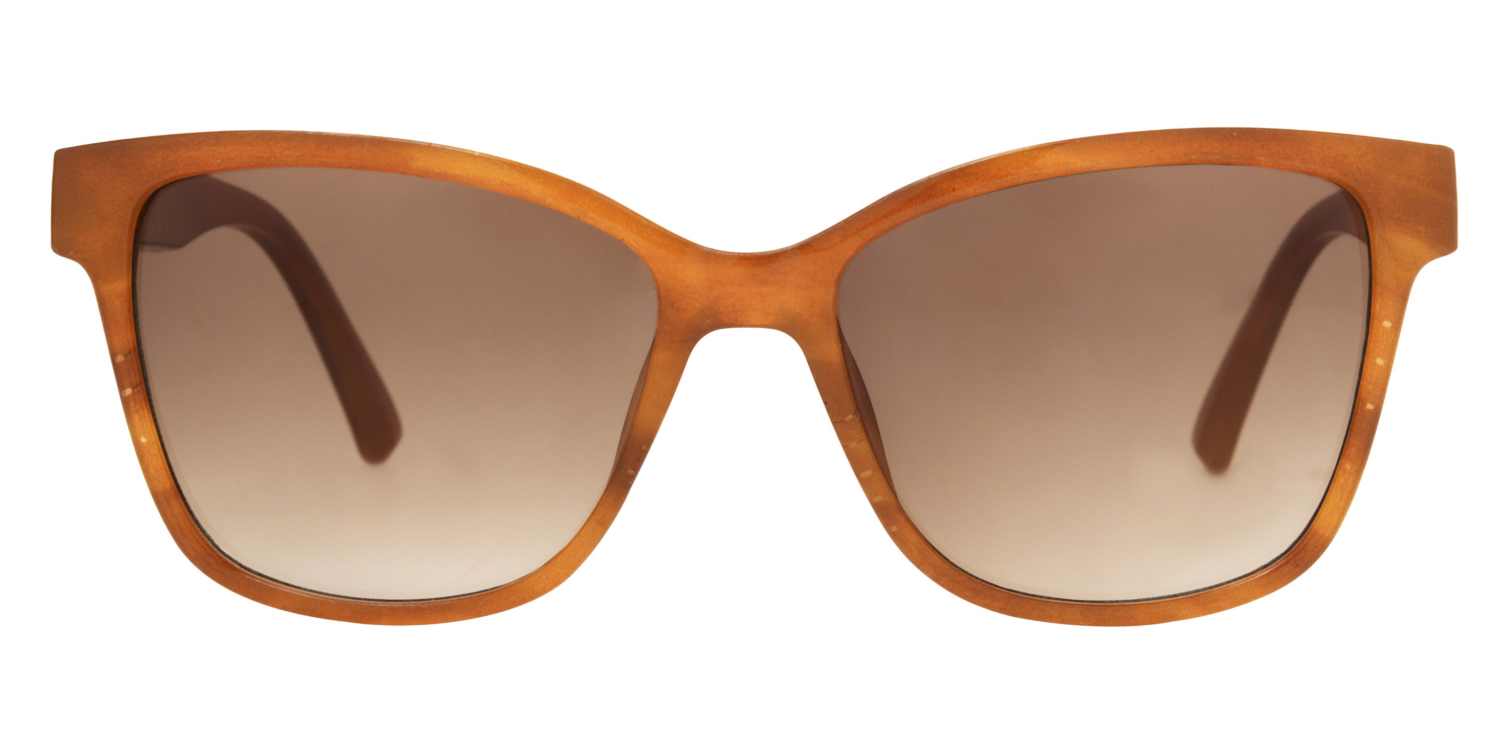 Foster Grant Ladies Cat-Eye Sunglasses - Brown / Brown Gradient