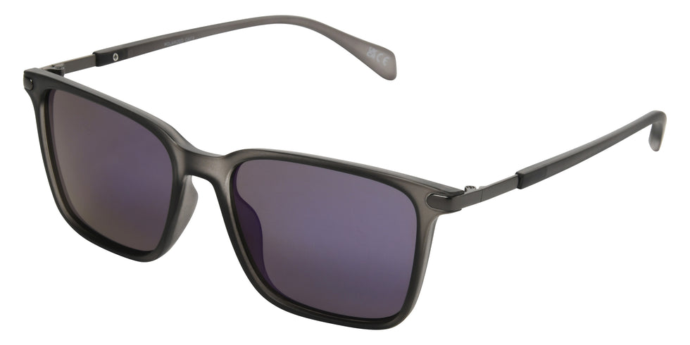 Foster Grant Men's Polarized Way Sunglasses - Charcoal / Blue Mirrored