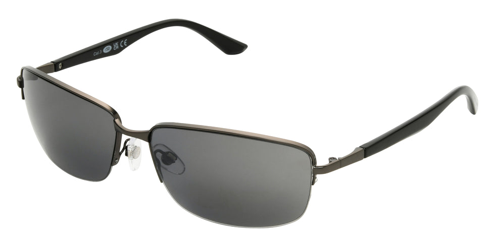 Foster Grant Lenses for Driving Wrap Sunglasses 599 - Gunmetal / Smoke