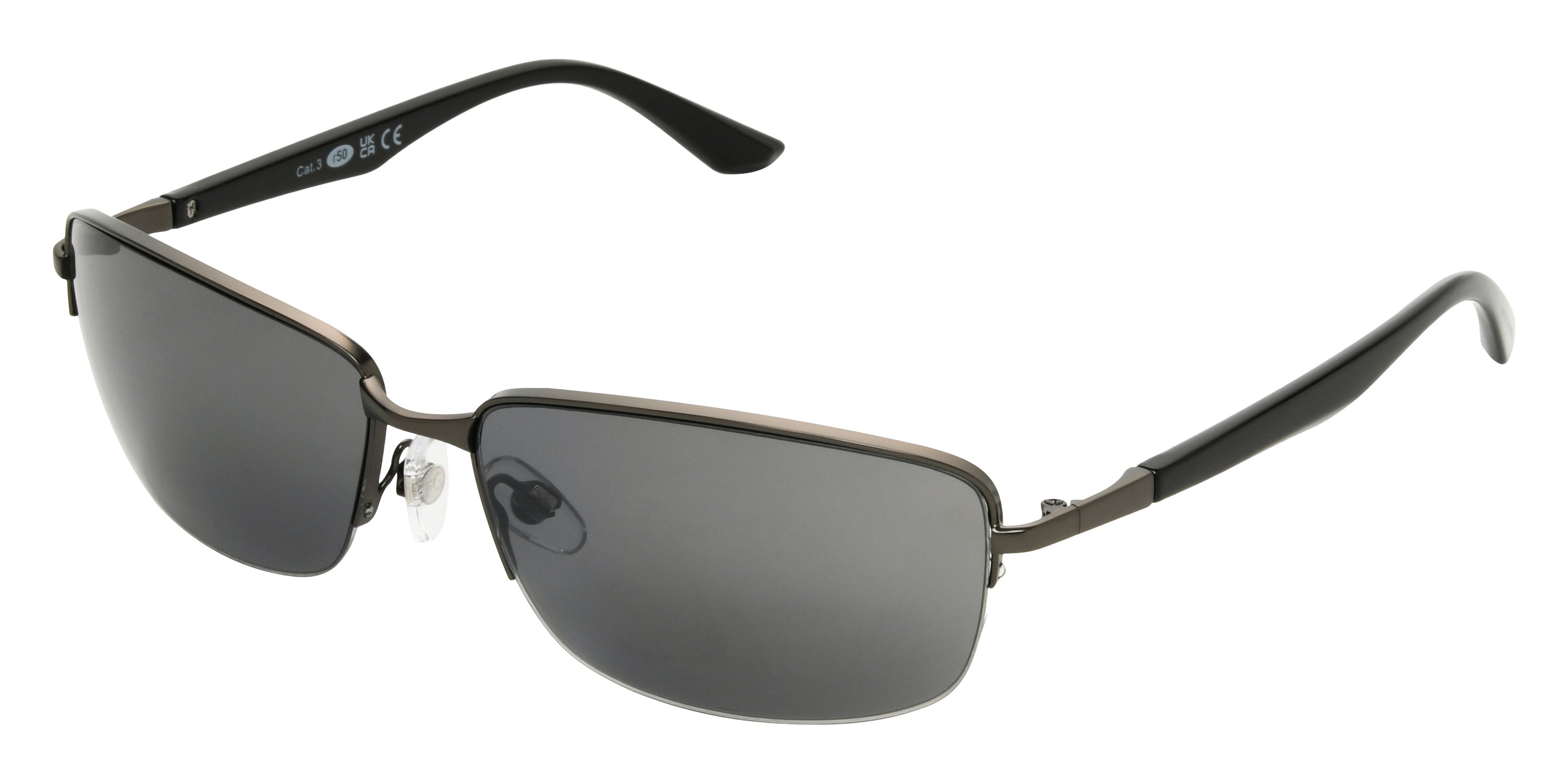 Foster Grant Lenses for Driving Wrap Sunglasses 599 - Gunmetal / Smoke